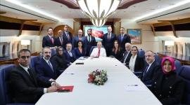 أردوغان على متن طائرته الرئاسية