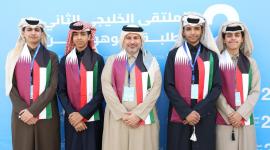 صورة جماعية للبعثة المشاركة في الملتقى