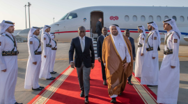 جانب من وصول رئيس بنين