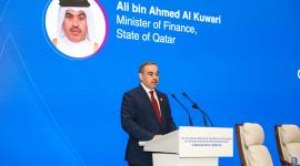 جانب من مشاركة سعادة وزير المالية في الاجتماع