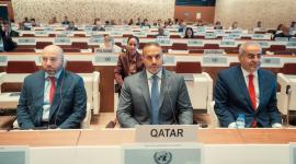 وفد قطر المشارك في المؤتمر