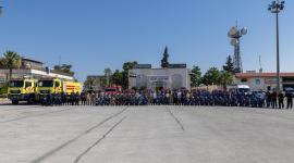 جانب من وصول فريق البحث والإنقاذ القطري إلى سوريا