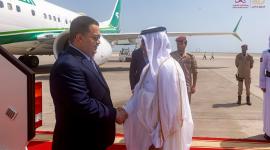 جانب من مراسم الاستقبال