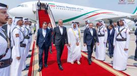 جانب من مراسم الاستقبال