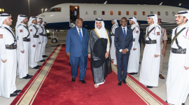 جانب من استقبال رئيس جيبوتي