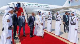 جانب من مراسم الاستقبال