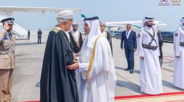 جانب من مراسم الاستقبال