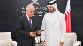 جانب من لقاء سعادة وزير الداخلية مع نظيره الإيطالي