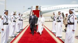 جانب من مراسم الاستقبال