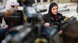 سعادة وزير الدولة للتعاون الدولي خلال تدشين الجسر البري