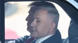 نتنياهو خلاله استقباله ترامب