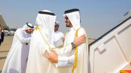 جانب من مراسم الاستقبال