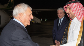 جانب من وصول الرئيس العراقي