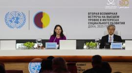 جانب من كلمة أنالينا بيربوك في الجلسة الختامية للمؤتمر