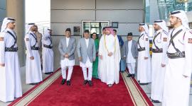 جانب من مراسم الاستقبال