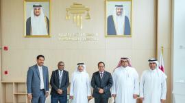 جانب من استقبال الوفد القضائي