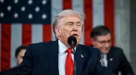 الرئيس الأمريكي دونالد ترامب أثناء إلقائه خطاب الاتحاد