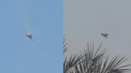 صور من زوايا مختلفة توثق سقوط الطائرة