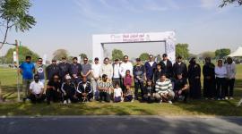 جانب من مشاركة اللجنة في فعاليات اليوم الرياضي