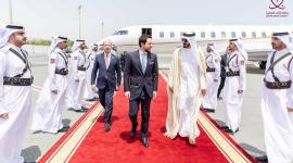 جانب من مراسم الاستقبال