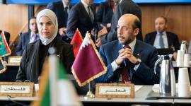 جانب من مشاركة سعادة وزير الصحة العامة في الاجتماع