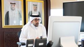 جانب من مشاركة سعادة وزير الصحة العامة في الاجتماع