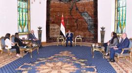 جانب من لقاء الرئيس المصري بالمسؤول الأممي