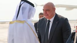 جانب من مراسم الاستقبال