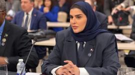 جانب من مشاركة سعادة وزير الدولة للتعاون الدولي في المؤتمر