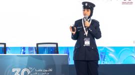 الملازم أول مهندس حصة أحمد الجاسم خلال الندوة
