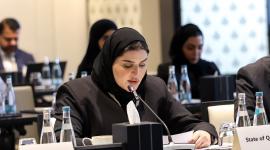 جانب من مشاركة سعادة وزير الدولة للتعاون الدولي في الاجتماع