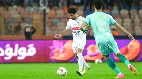 لقطة من مباراة الزمالك وبيراميدز اليوم
