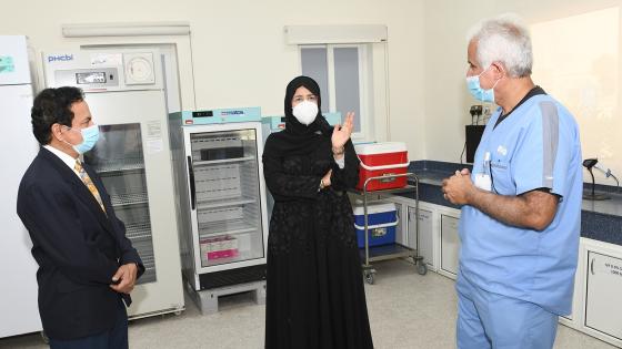 سعادة الدكتورة حنان محمد الكواري وزيرة الصحة العامة  خلال زيارتها للمركز