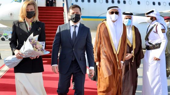 وصول الرئيس الأوكراني إلى الدوحة