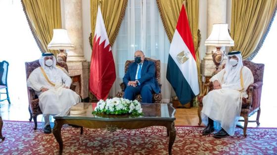 جانب من اجتماع نائب رئيس مجلس الوزراء وزير الخارجية مع وزير الخارجية المصري