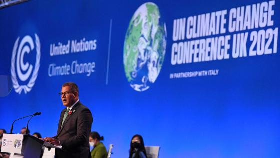 ألوك شارما رئيس مؤتمر الأمم المتحدة بشأن تغير المناخ