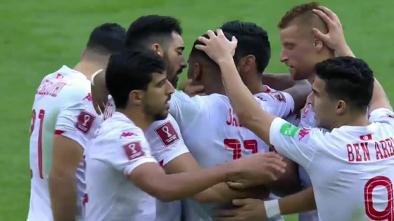المنتخب التونسي يحتفل بالفوز