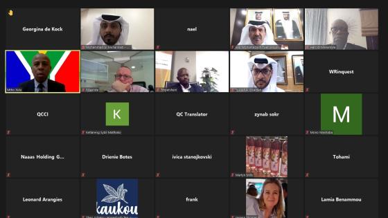 جانب من اللقاء الذي عقد عبر تقنية الاتصال المرئي