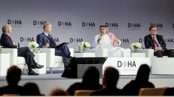 جانب من جلسات منتدى الدوحة