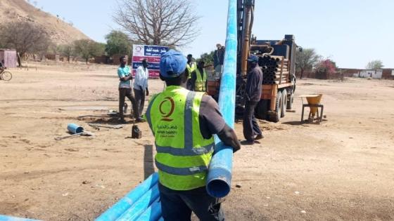 جانب من تنفيذ محطة المياه