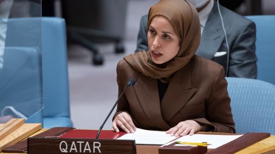 سعادة الشيخة علياء أحمد بن سيف آل ثاني المندوب الدائم لقطر بالأمم المتحدة