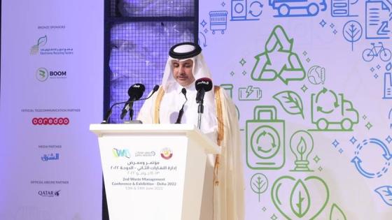 سعادة وزير البلدية خلال ألقاء كلمته الافتتاحية