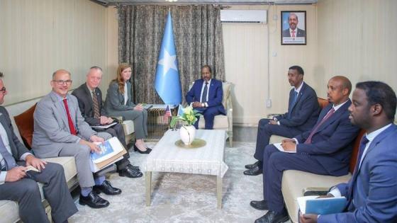 خلال استقبال الرئيس الصومالي لرئيسة الوكالة الأمريكية للتنمية الدولية