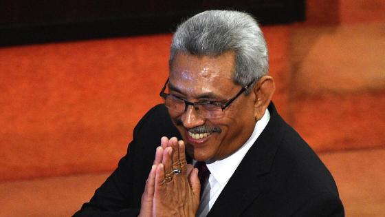 غوتابايا راجاباكسا الرئيس السريلانكي المنتهية ولايته