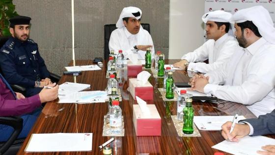 جانب من اجتماع اللجنة التنسيقية بين وزارة العمل وغرفة قطر