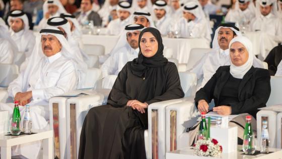 سعادة السيدة مريم العطية رئيس اللجنة الوطنية لحقوق الإنسان خلال افتتاح المؤتمر