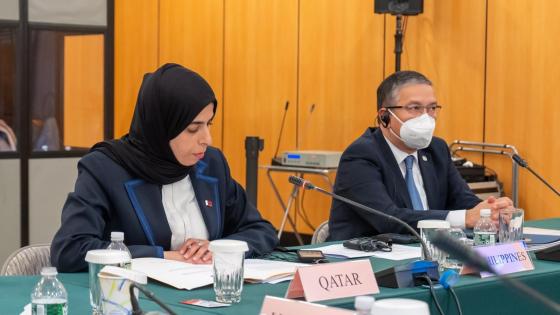 جانب من مشاركة سعادة السيدة لولوة بنت راشد الخاطر مساعد وزير الخارجية