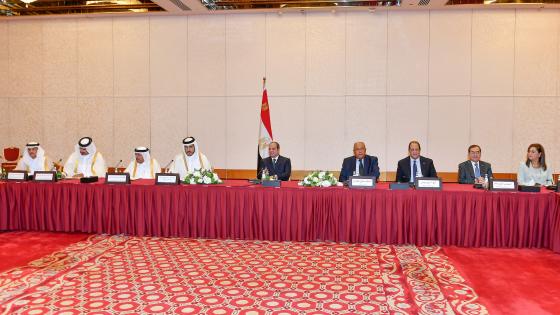 جانب من ملتقى رجال الأعمال القطري المصري