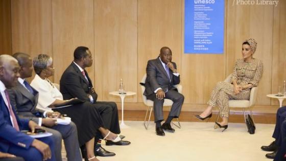 جانب من اجتماع صاحبة السمو مع رئيس غانا