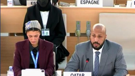 جانب من مشاركة الوفد القطري